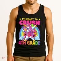 Back To School Unicorn Rainbow Ready To Crush 4th Grade Tank Top thumb 3