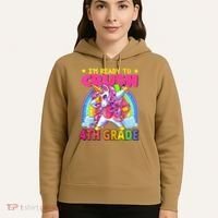 Back To School Unicorn Rainbow Ready To Crush 4th Grade Hoodie thumb 5