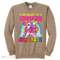 Back To School Unicorn Rainbow Ready To Crush 4th Grade Sweatshirt thumb 0