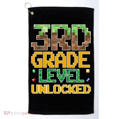 Back To School 3rd Grade Gamer Gaming Golf Towel