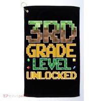 Back To School 3rd Grade Gamer Gaming Golf Towel thumb 0