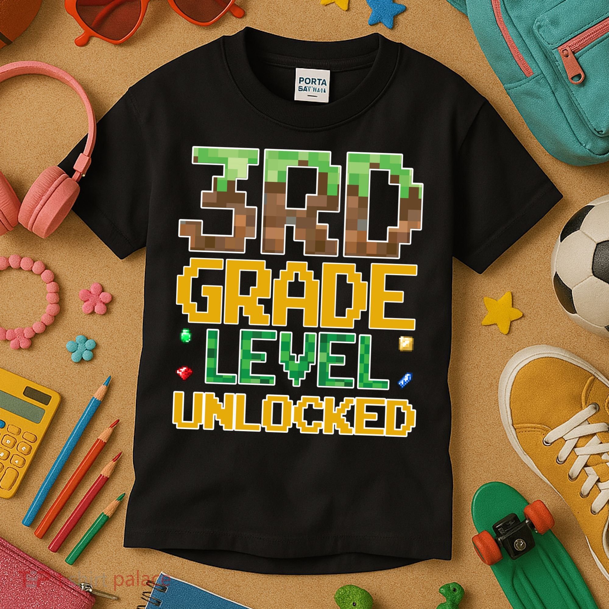Back To School 3rd Grade Gamer Gaming Kids T-Shirt