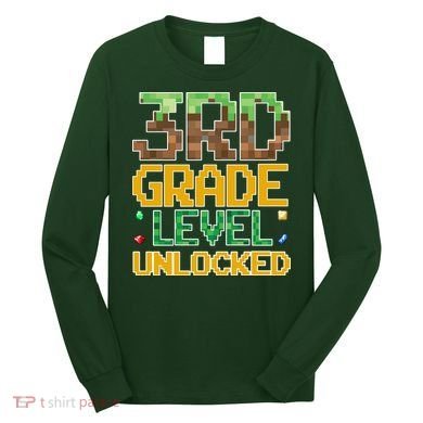 Back To School 3rd Grade Gamer Gaming Long Sleeve Shirt