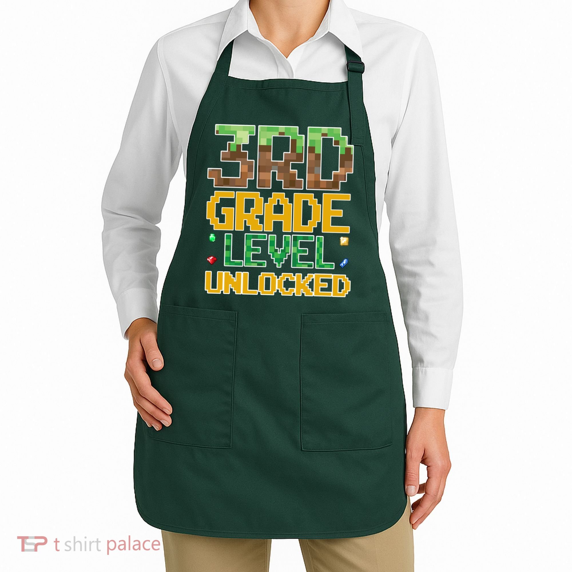 Back To School 3rd Grade Gamer Gaming Apron