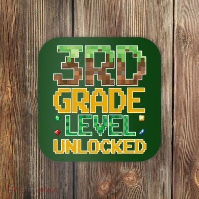 Back To School 3rd Grade Gamer Gaming Coaster