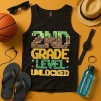 Back To School 2nd Grade Gamer Tank Top thumb 4