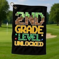 Back To School 2nd Grade Gamer Golf Towel thumb 1