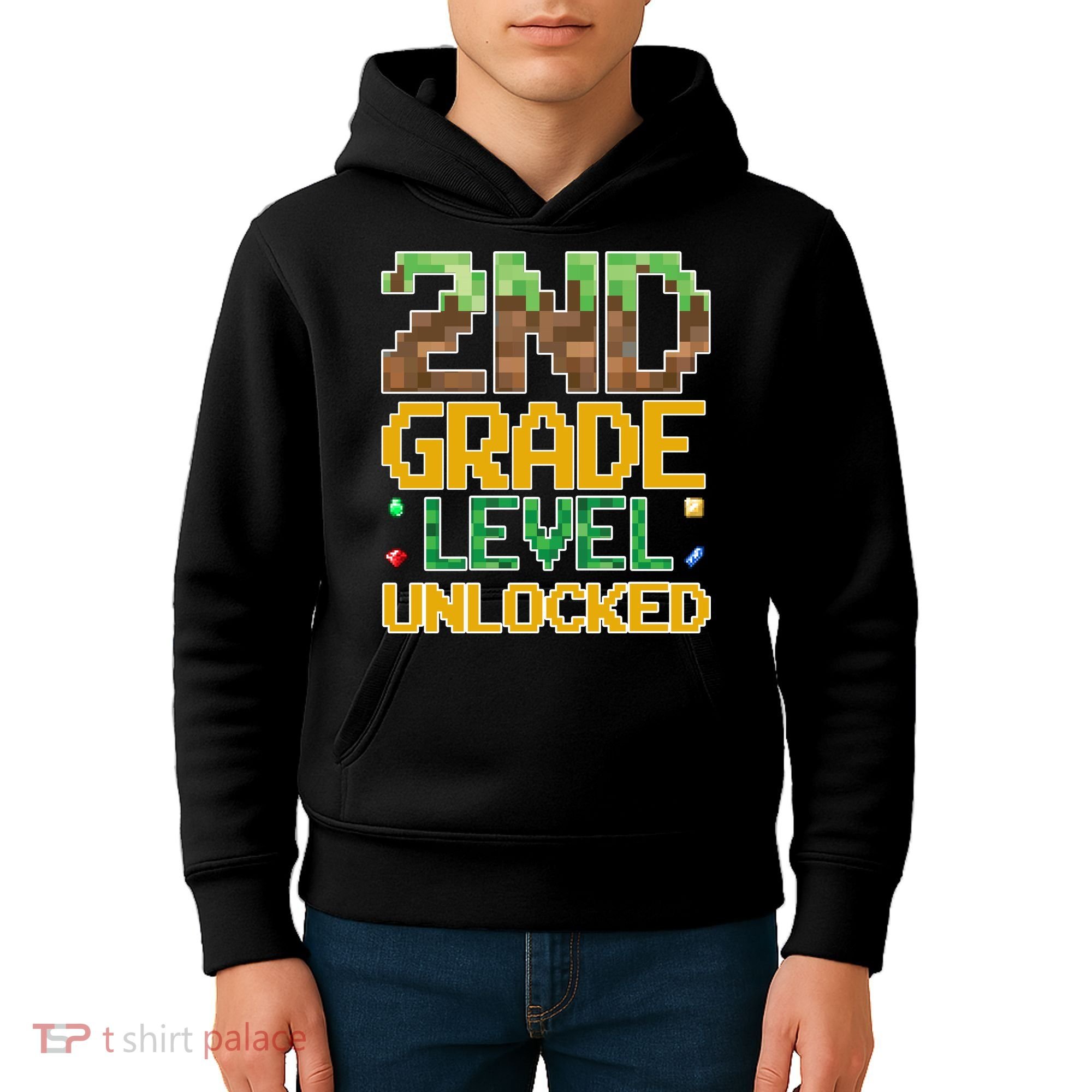 Back To School 2nd Grade Gamer Kids Hoodie