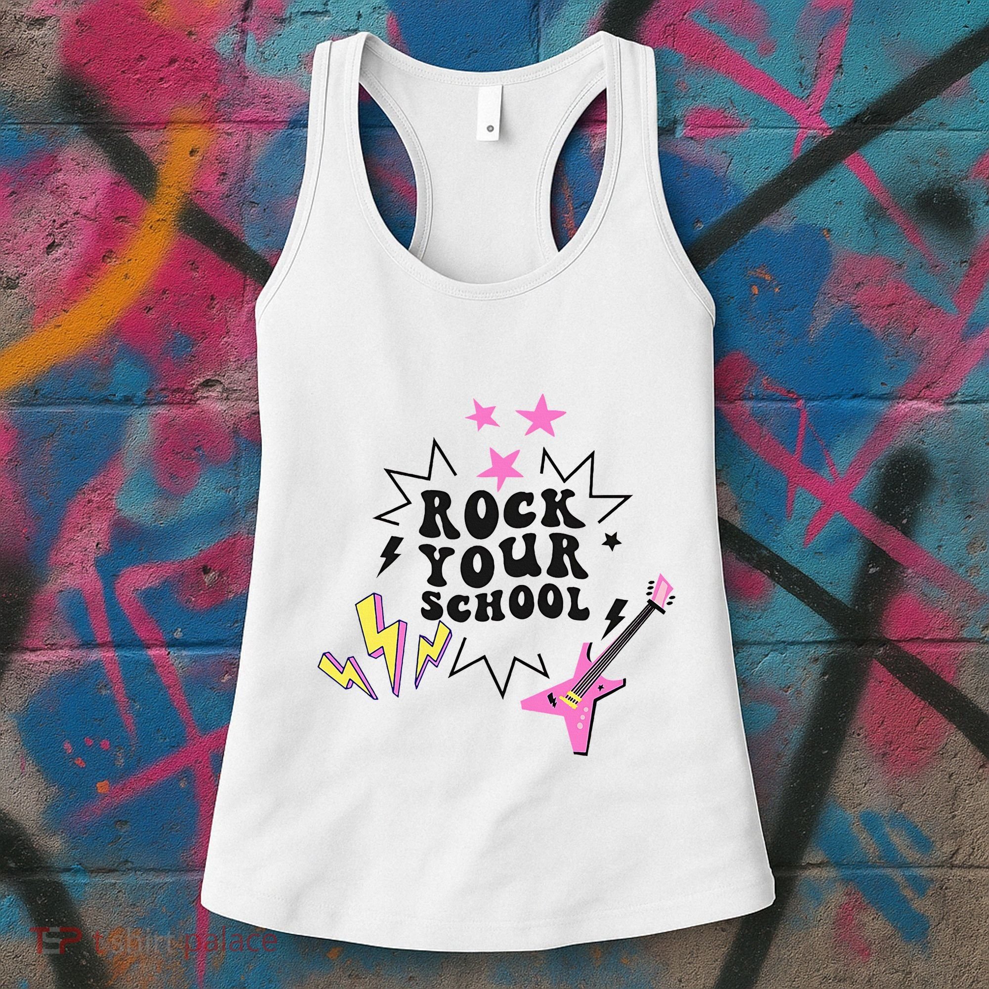 Back To School Rock Your School Music Lover School Women's Tank Top