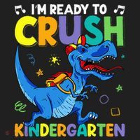 Back To School Dino I'm Ready To Crush Kindergarten Dinosaur Women's Sweatshirt thumb 2