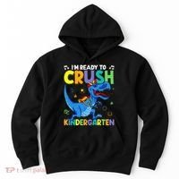 Back To School Dino I'm Ready To Crush Kindergarten Dinosaur Hoodie thumb 0