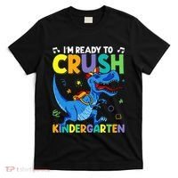 Back To School Dino I'm Ready To Crush Kindergarten Dinosaur T-Shirt thumb 0