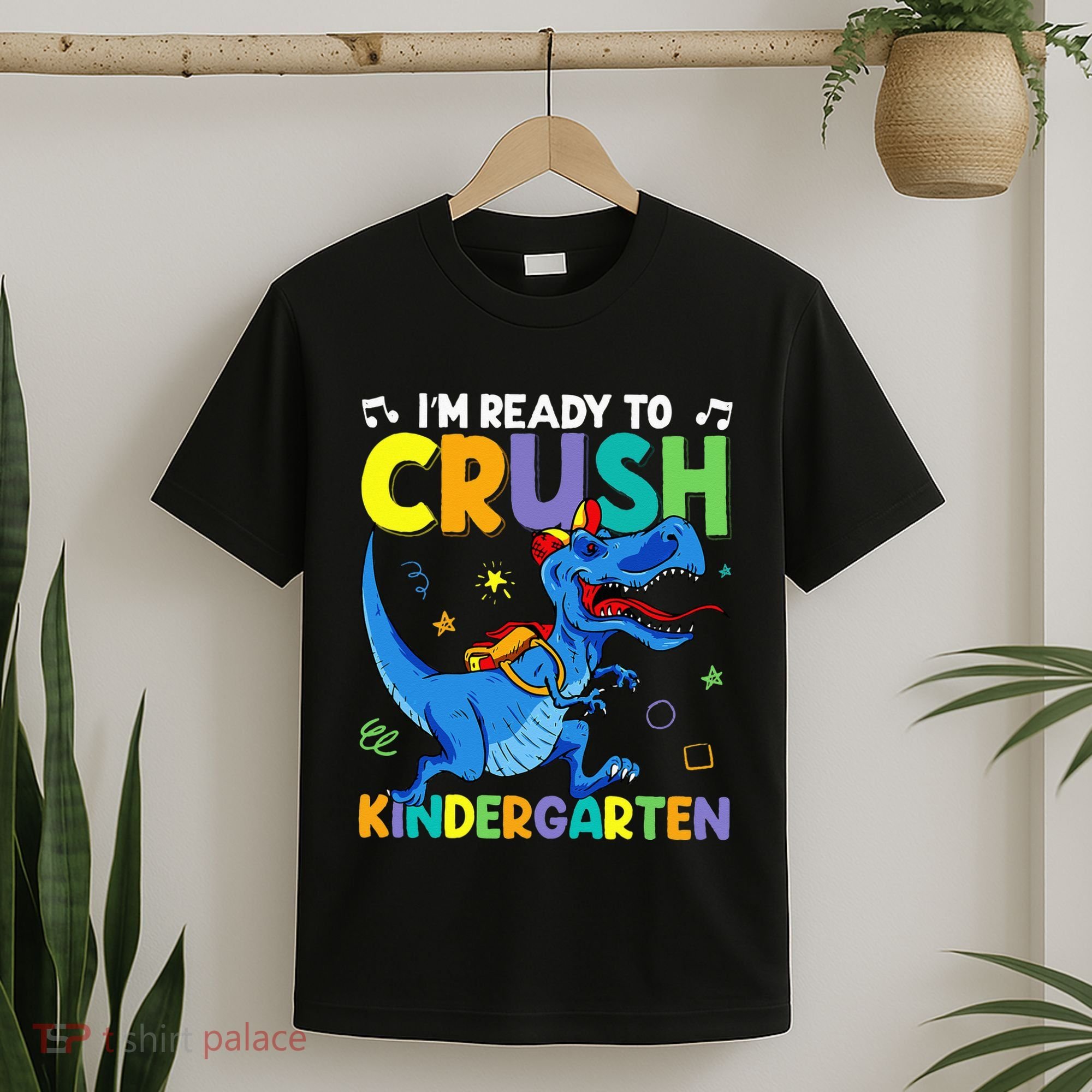 Back To School Dino I'm Ready To Crush Kindergarten Dinosaur T-Shirt