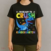 Back To School Dino I'm Ready To Crush Kindergarten Dinosaur T-Shirt thumb 4