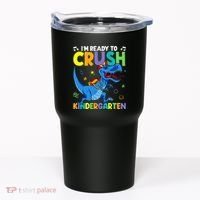 Back To School Dino I'm Ready To Crush Kindergarten Dinosaur Tumbler thumb 0