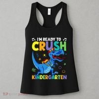 Back To School Dino I'm Ready To Crush Kindergarten Dinosaur Women's Tank Top thumb 3