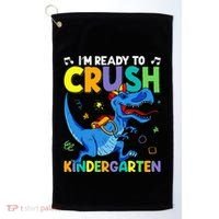 Back To School Dino I'm Ready To Crush Kindergarten Dinosaur Golf Towel thumb 0