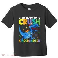 Back To School Dino I'm Ready To Crush Kindergarten Dinosaur Toddler T-Shirt thumb 0