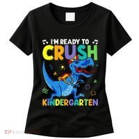 Back To School Dino I'm Ready To Crush Kindergarten Dinosaur Women's T-Shirt thumb 0