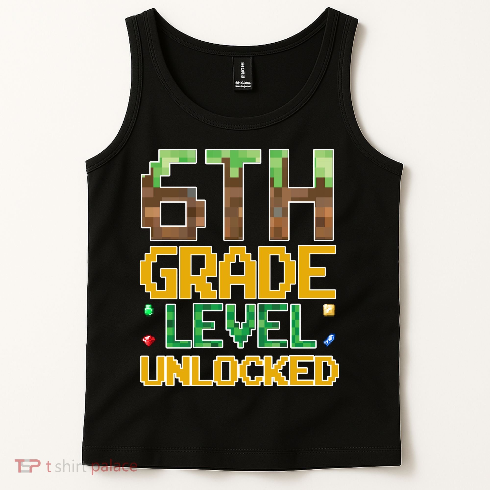 Back To School 6th Grade Gamer Tank Top
