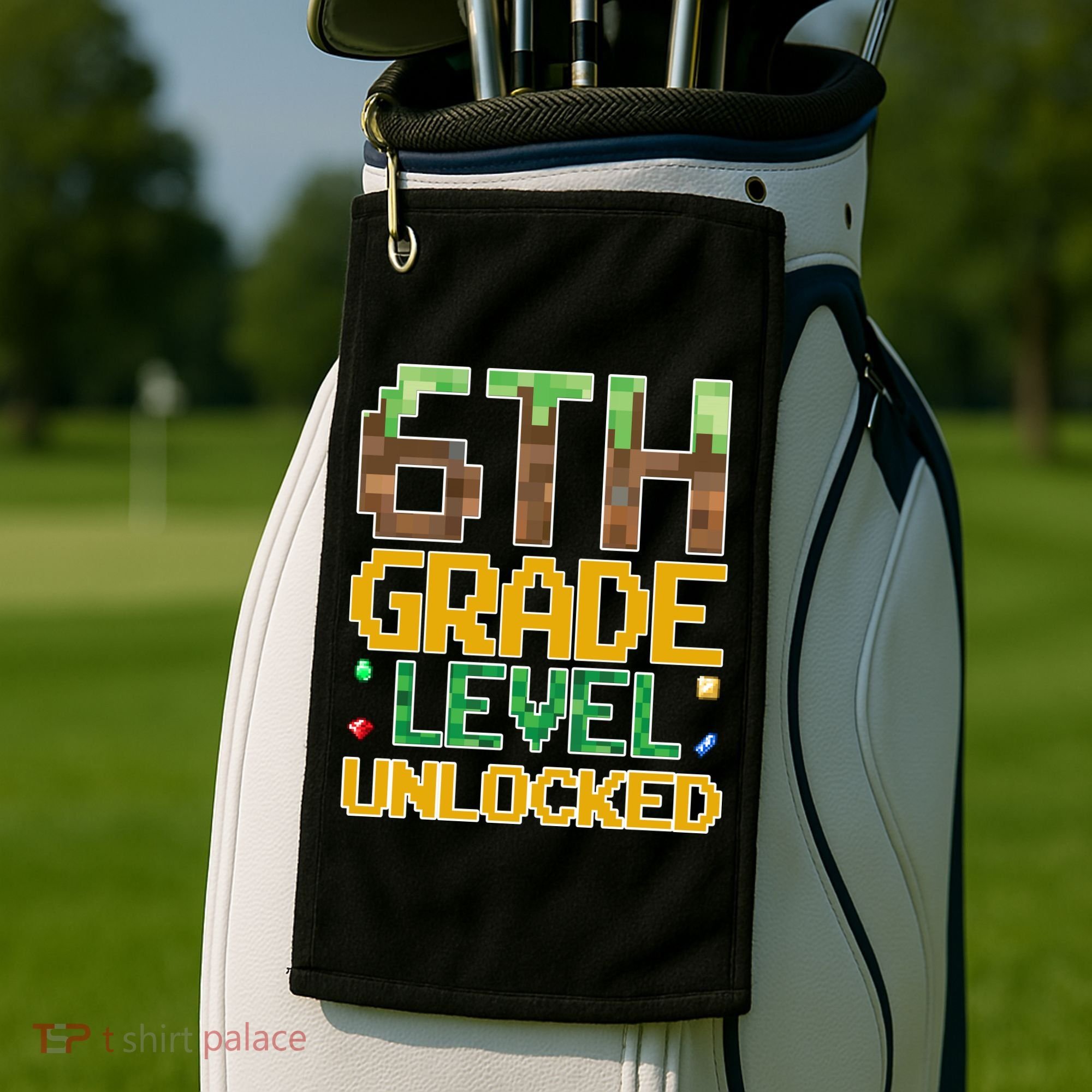 Back To School 6th Grade Gamer Golf Towel