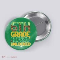 Back To School 6th Grade Gamer Button thumb 0