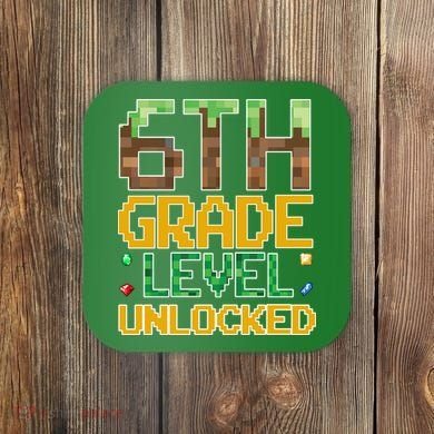 Back To School 6th Grade Gamer Coaster