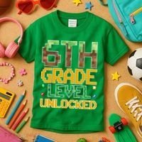 Back To School 6th Grade Gamer Kids T-Shirt thumb 3