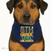 Back To School 8th Grade Gamer USA-Made Doggie Bandana thumb 1