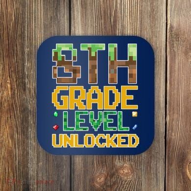 Back To School 8th Grade Gamer Coaster