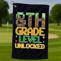 Back To School 8th Grade Gamer Golf Towel thumb 1
