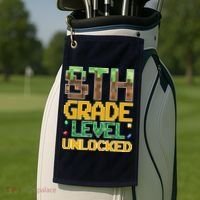 Back To School 8th Grade Gamer Golf Towel thumb 2