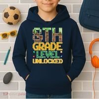 Back To School 8th Grade Gamer Kids Hoodie thumb 2