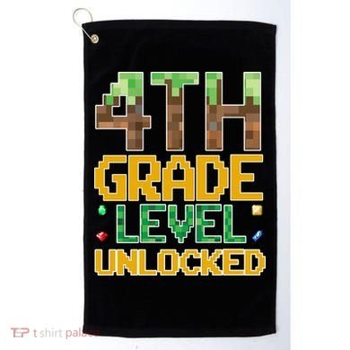 Back To School 4th Grade Gamer Golf Towel
