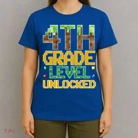 Back To School 4th Grade Gamer T-Shirt thumb 4