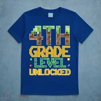 Back To School 4th Grade Gamer T-Shirt thumb 5
