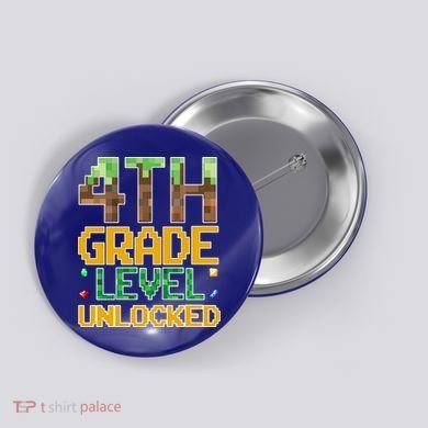 Back To School 4th Grade Gamer Button