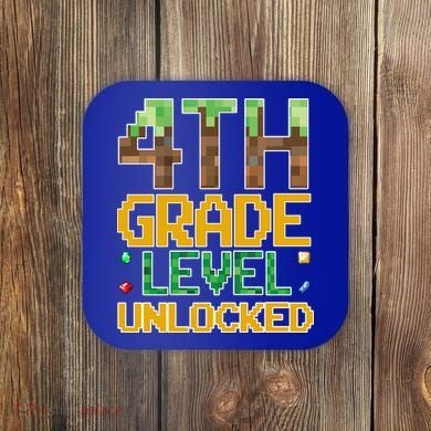 Back To School 4th Grade Gamer Coaster