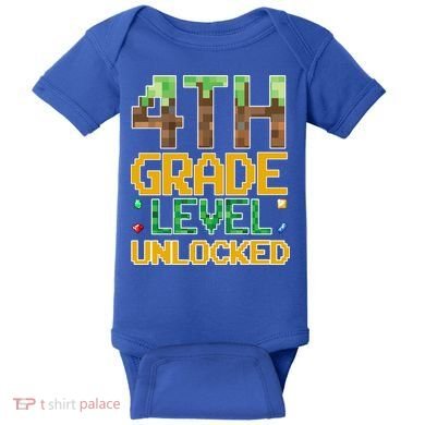 Back To School 4th Grade Gamer Baby Bodysuit