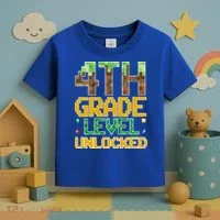 Back To School 4th Grade Gamer Toddler T-Shirt thumb 3