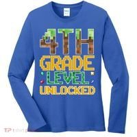 Back To School 4th Grade Gamer Women's Long Sleeve Shirt thumb 0