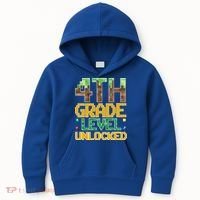 Back To School 4th Grade Gamer Kids Hoodie thumb 0