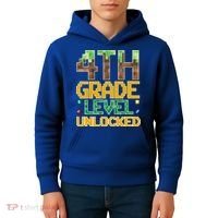 Back To School 4th Grade Gamer Kids Hoodie thumb 4