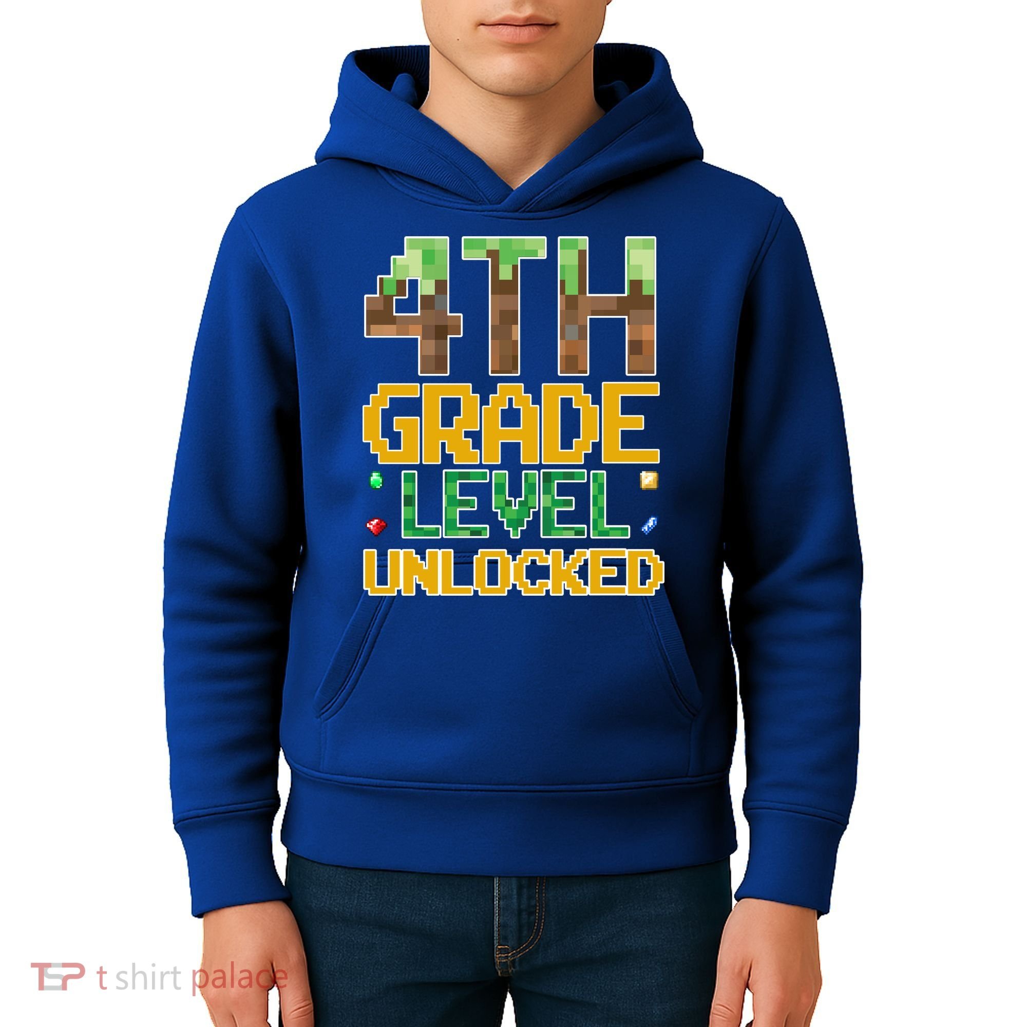 Back To School 4th Grade Gamer Kids Hoodie