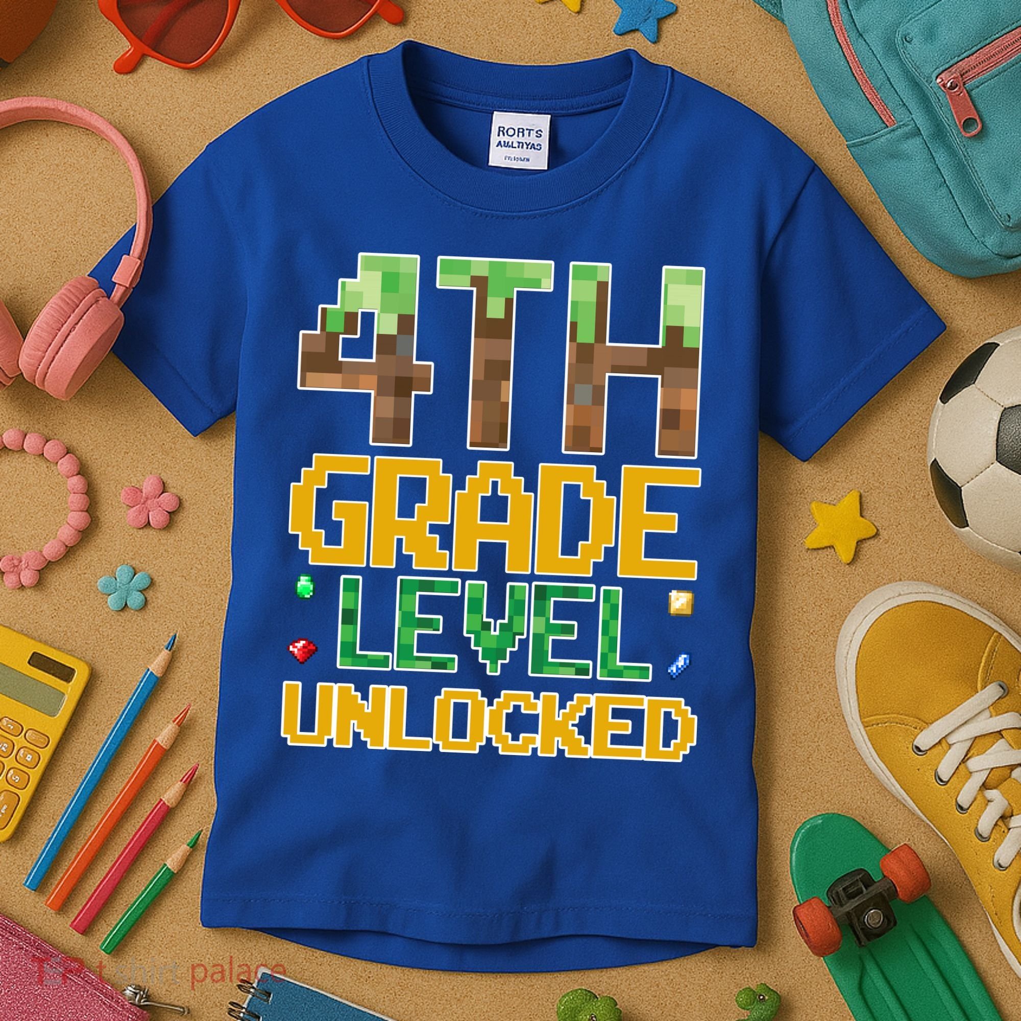 Back To School 4th Grade Gamer Kids T-Shirt