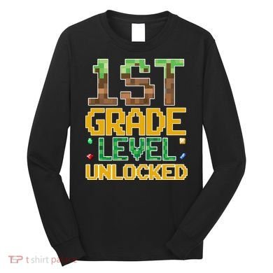 Back To School 1st Grade Gamer First Day Long Sleeve Shirt