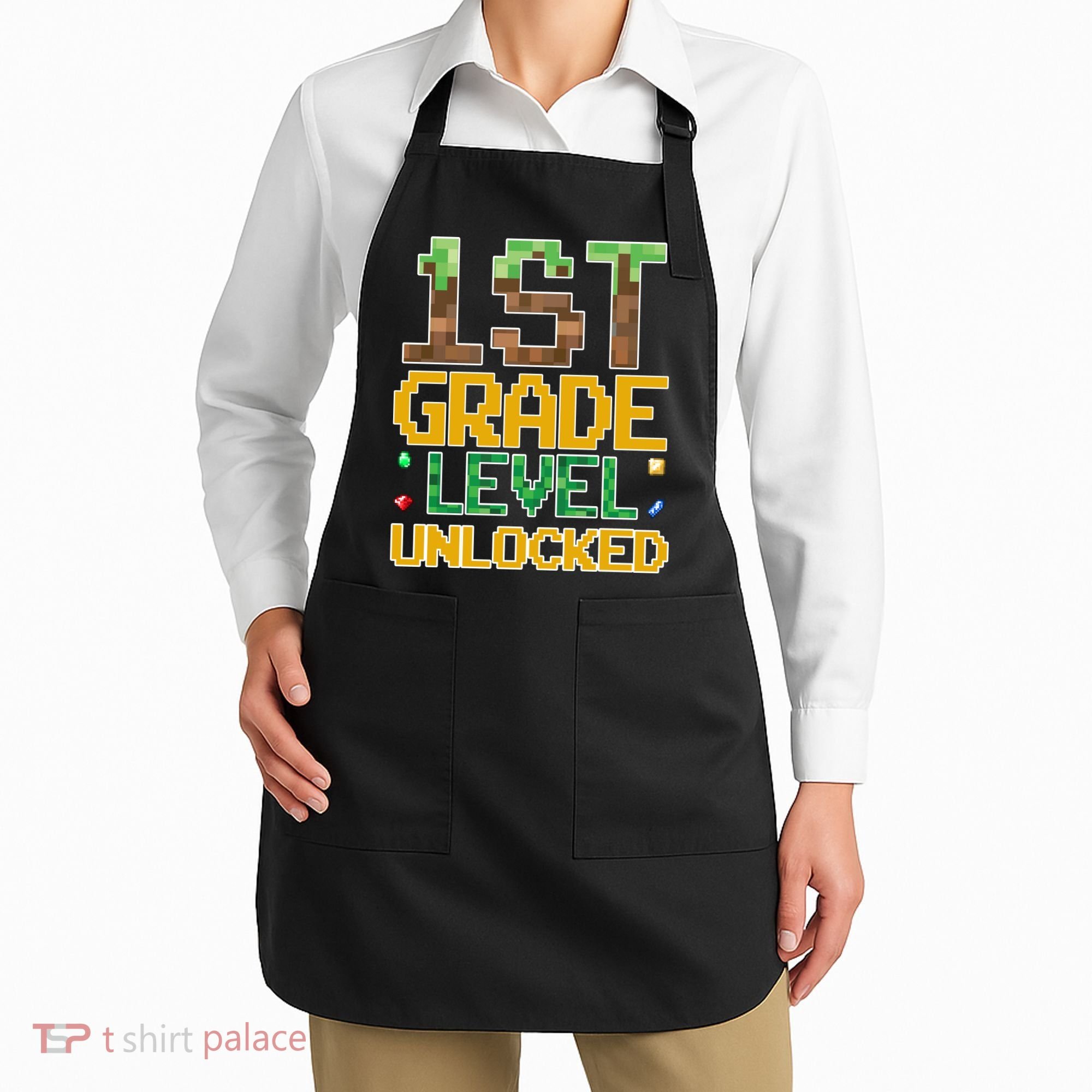 Back To School 1st Grade Gamer First Day Apron