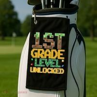 Back To School 1st Grade Gamer First Day Golf Towel thumb 2