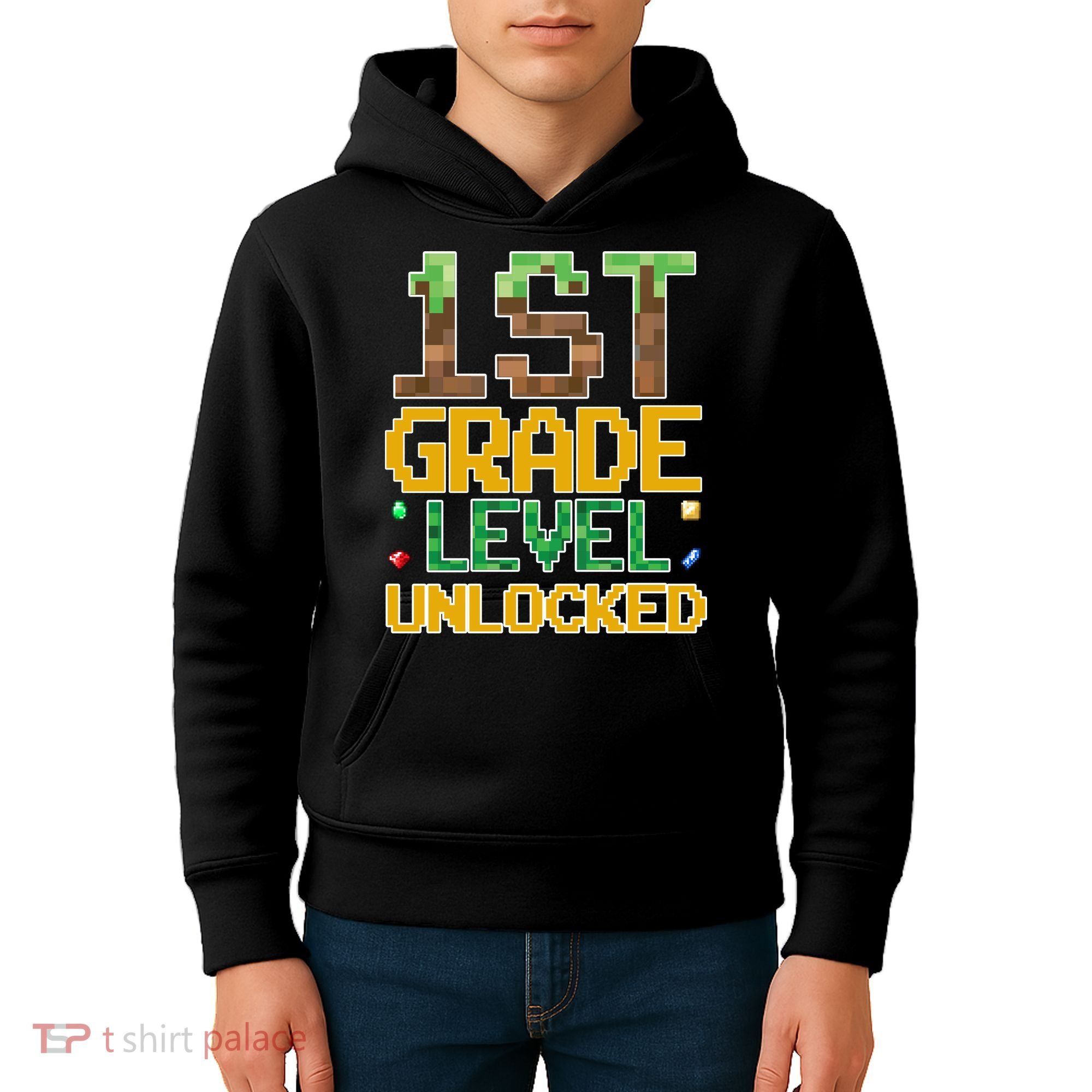 Back To School 1st Grade Gamer First Day Kids Hoodie