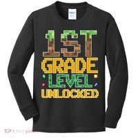 Back To School 1st Grade Gamer First Day Kids Long Sleeve Shirt thumb 0